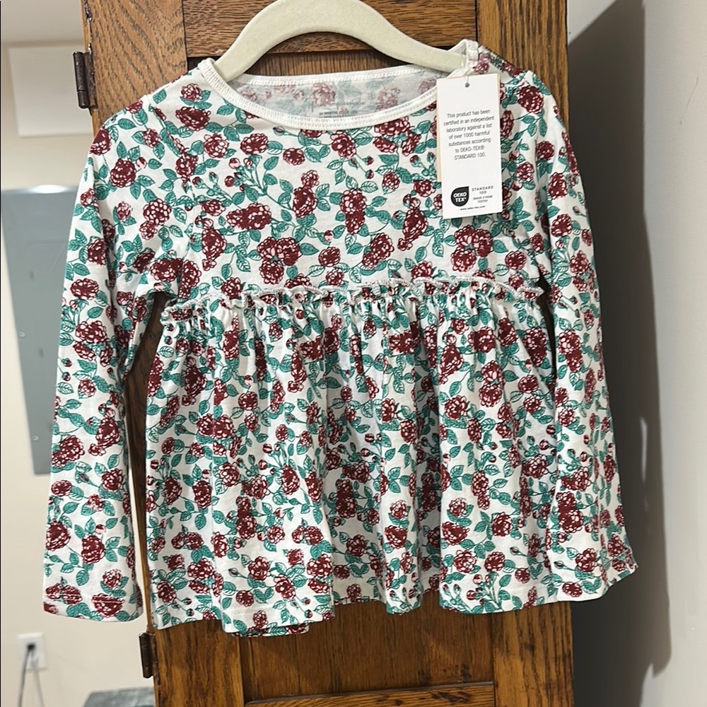 First Impressions Red and Green Long Sleeve Tee